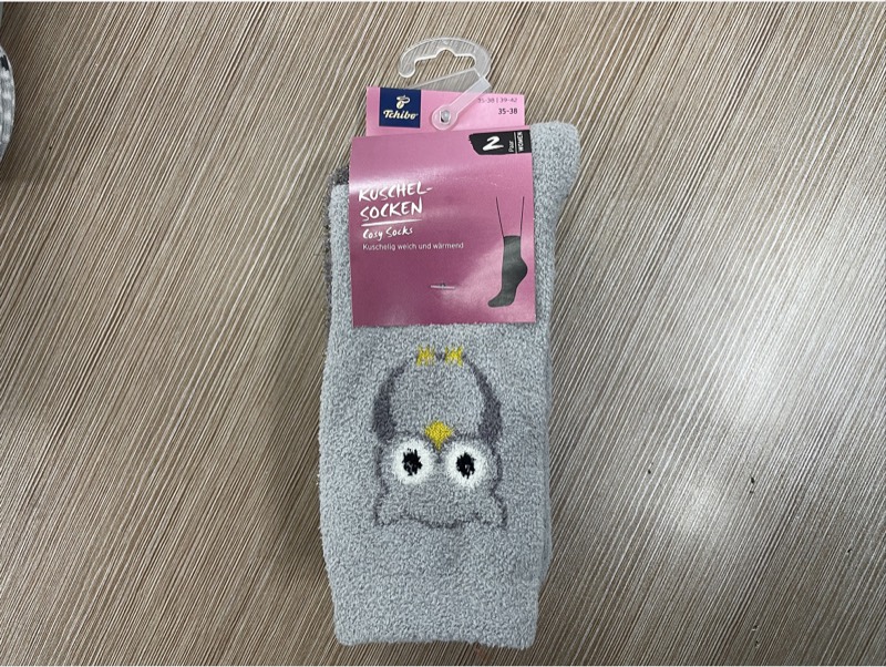 Tchibo socks with a penguin design